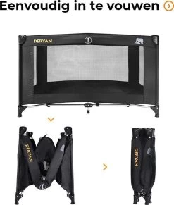 Deryan Believer Campingbedje - 120x60cm - Zwart -Babyproducten Winkel 1018x1200 2