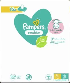 Pampers® Pampers Sensitive Billendoekjes - 1200 Doekjes -Babyproducten Winkel 1019x1200