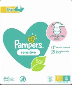Pampers® Pampers Sensitive Billendoekjes - 1200 Doekjes -Babyproducten Winkel 1020x1200