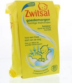 Zwitsal Goedemorgen Baby Vochtige Washandjes - 20 Stuks -Babyproducten Winkel 1044x1200