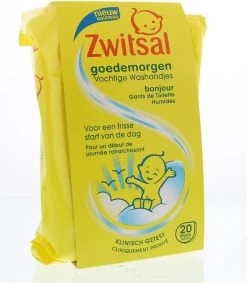 Zwitsal Goedemorgen Baby Vochtige Washandjes - 20 Stuks -Babyproducten Winkel 1047x1200