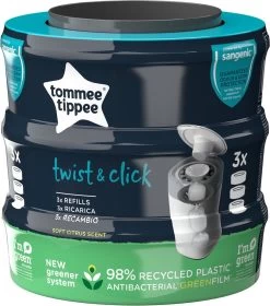 Tommee Tippee Twist & Click Milieuvriendelijke Luieremmer Navulling - Duurzaam Geproduceerde Greenfilm - 3 Stuks 16 Tommee Tippee Twist & Click Milieuvriendelijke Luieremmer Navulling - Duurzaam Geproduceerde Greenfilm - 3 Stuks -Babyproducten Winkel 1059x1200 1