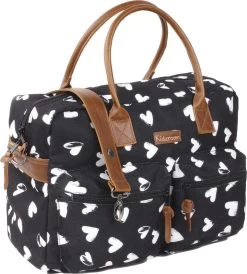 Kidzroom Black And White Luiertas - Zwart - Ophanglussen Kinderwagen - Verschoonmatje - Verstelbare Schouderband -Babyproducten Winkel 1080x1200