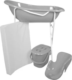 MamaLoes Lichtgrijs Badset Incl. Witte Badstandaard -Babyproducten Winkel 1091x1200 1