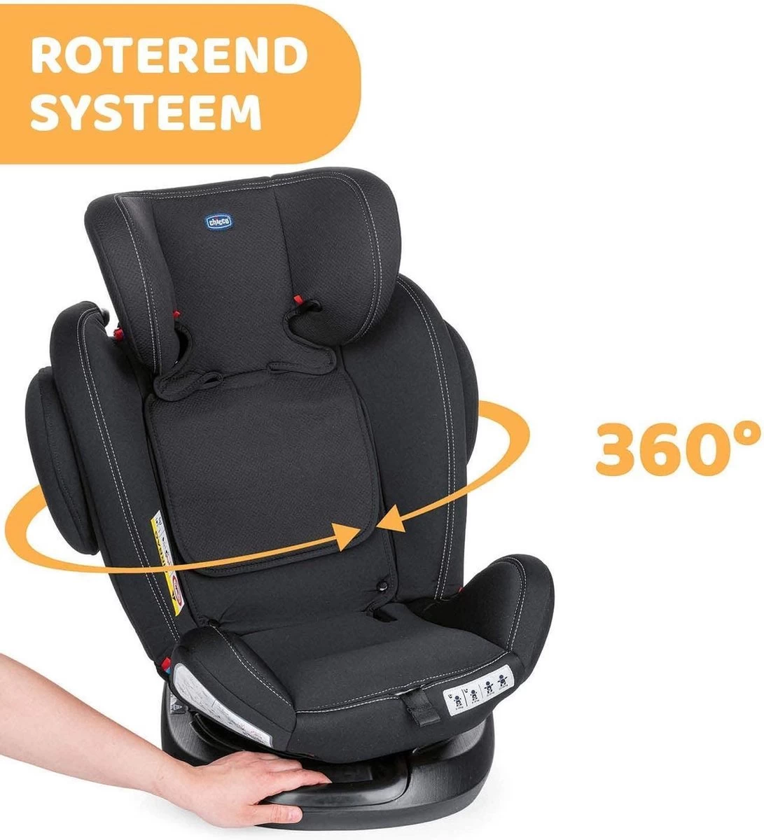 Chicco Autostoel Unico PLUS - Groep 0 1 2 3 - Isofix Bevestiging -Verstelbare Hoofdsteun - Zwart 12 Chicco Autostoel Unico PLUS - Groep 0 1 2 3 - Isofix Bevestiging -Verstelbare Hoofdsteun - Zwart - Afbeelding 12