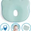 Baby IQ Orthopedisch Baby Hoofdkussen – Traagschuim – Tegen Plat Achterhoofd – Baby Kussen Plat Hoofd - Kraamcadeau – Blauw – Incl Gratis Bandana Slabber