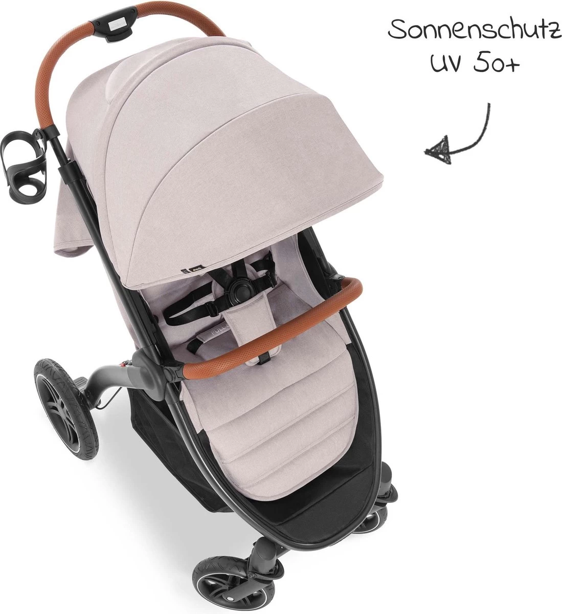 Hauck UpTown Buggy - Met één Hand Opvouwbaar - Beige 2 Hauck UpTown Buggy - Met één Hand Opvouwbaar - Beige - Afbeelding 2