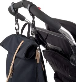 LÄSSIG Luiertas Rolltop Backpack Rugzak Incl Verschoningsmatje - Nacht Blauw -Babyproducten Winkel 1119x1200 2