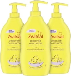 Babyproducten Winkel 26 Zwitsal Baby Zeepvrije Wascrème - 3 X 400 Ml - Voordeelverpakking