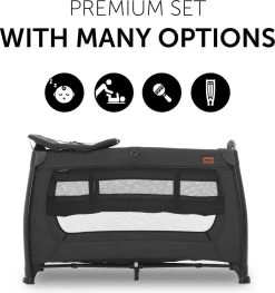 Hauck Play N Relax Center Campingbedje - Zwart -Babyproducten Winkel 1127x1200