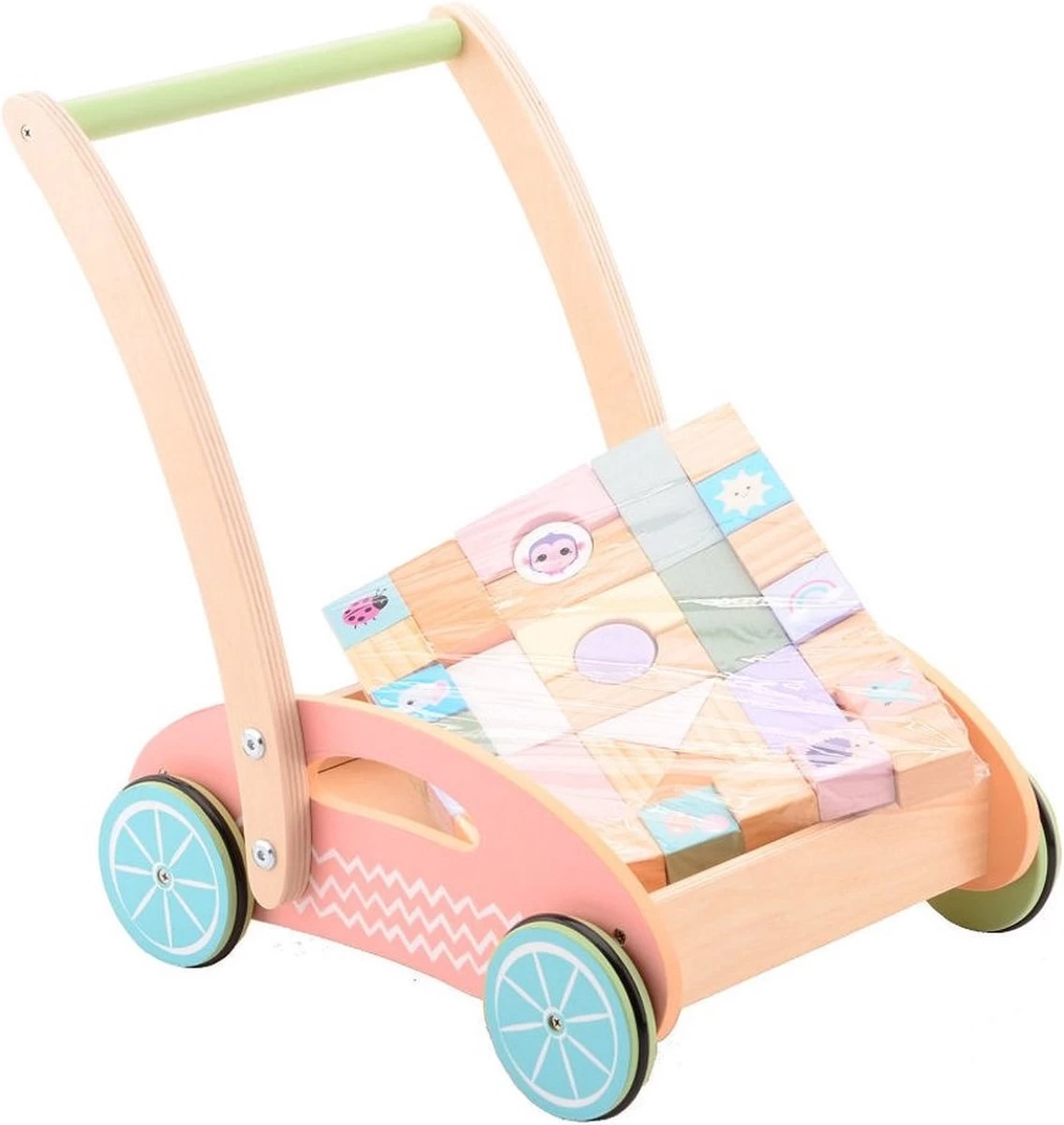 Jouéco® - The Wildies Family Loopauto Met Blokken 5 Jouéco® - The Wildies Family Loopauto Met Blokken - Afbeelding 5