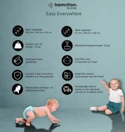 Hamilton By Yoop X1 Plus Buggy – Nieuw, Hoger, Uitgebreider 2023 Model – Premium Stroller Met One Hand Folding Technologie – Zwart – Lichte, Verstelbare En Wendbare Kinderwagen Met Vele Gemakken -Babyproducten Winkel 1139x1200 1