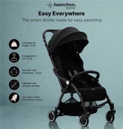 Hamilton By Yoop X1 Plus Buggy – Nieuw, Hoger, Uitgebreider 2023 Model – Premium Stroller Met One Hand Folding Technologie – Zwart – Lichte, Verstelbare En Wendbare Kinderwagen Met Vele Gemakken -Babyproducten Winkel 1140x1200 1