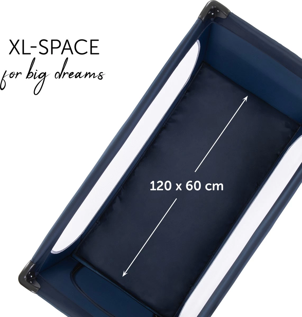 Hauck Dream N Play Plus Campingbedje - Navy 3 Hauck Dream N Play Plus Campingbedje - Navy - Afbeelding 3