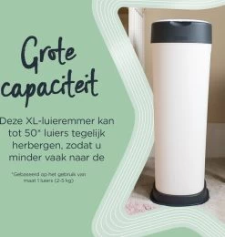 Tommee Tippee Twist & Click XL-luieremmer - Voor Maximaal 60 Luiers - Milieuvriendelijker Systeem - 1 Navulcassette - Duurzaam Geproduceerde Antibacteriële GREENFILM -Babyproducten Winkel 1142x1200