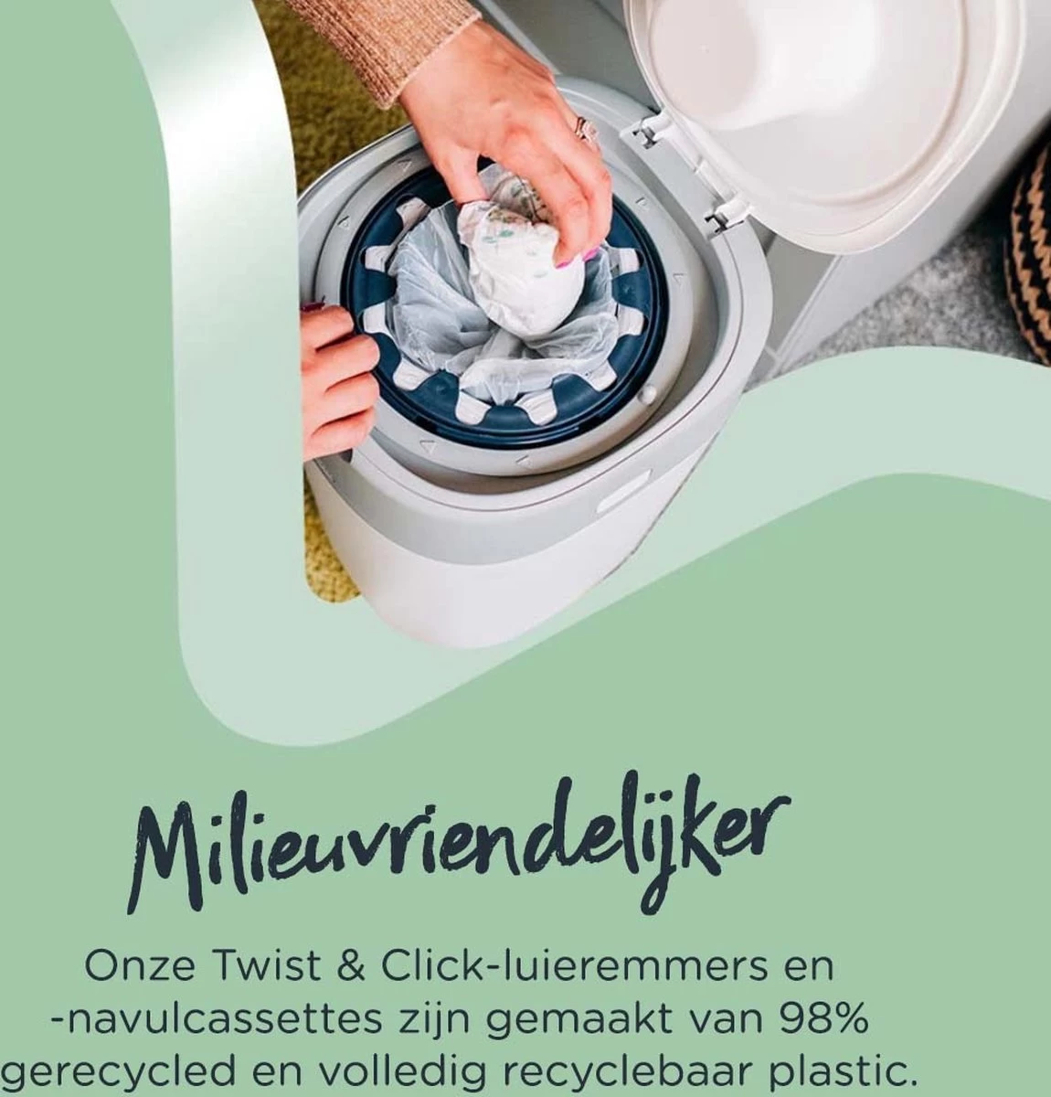 Tommee Tippee Twist & Click Milieuvriendelijke Luieremmer Navulling - Duurzaam Geproduceerde Greenfilm - 3 Stuks 6 Tommee Tippee Twist & Click Milieuvriendelijke Luieremmer Navulling - Duurzaam Geproduceerde Greenfilm - 3 Stuks - Afbeelding 6