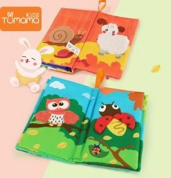 Tumama® Knisperboekje Baby Eerste Jaar “Dieren Vleugels“ Voelboekje - Sinterklaas Kerst Cadeau - Educatief Voel Knisper Boek Speelgoed -Babyproducten Winkel 1155x1200