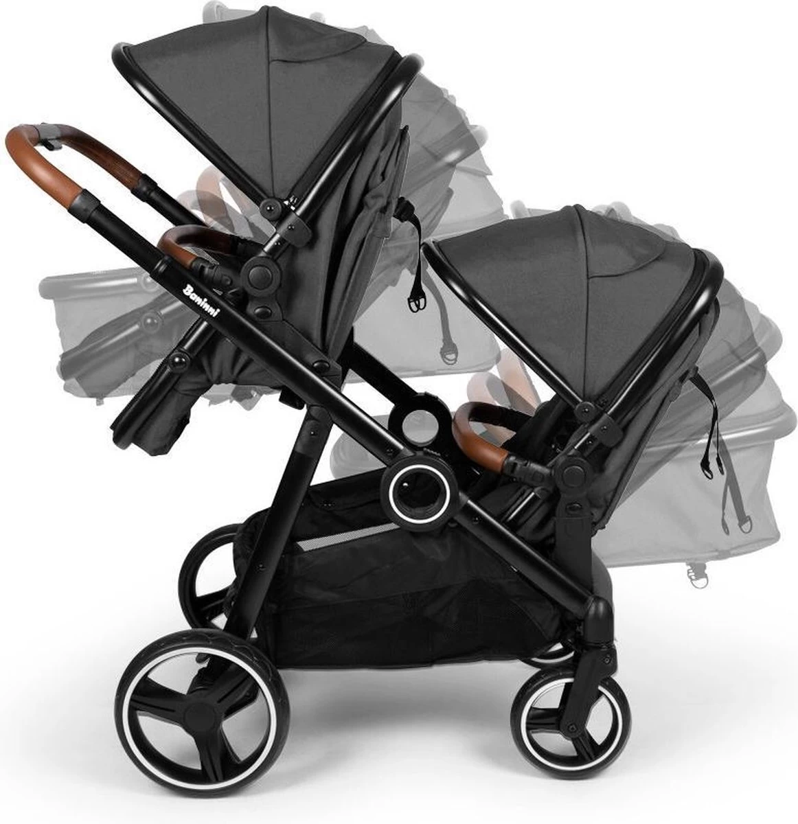 Baninni Duo Kinderwagen Luiz Grijs 11 Baninni Duo Kinderwagen Luiz Grijs - Afbeelding 11