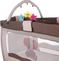 Tectake - Reisbedje Babybed Campingbed Dodo - 132x75x104cm Incl. Aankleedkussen En Draagtas - Bruin - 402203 -Babyproducten Winkel 1164x1200 6