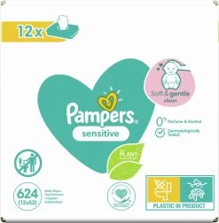 Pampers® Pampers - Sensitive - Billendoekjes - 1248 Doekjes - 24 X 52 -Babyproducten Winkel 1177x1200
