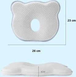 MINIIYOU® Orthopedisch Baby Hoofdkussen + Kussensloop - Blauw - Plat Hoofd - 100% KATOEN -Babyproducten Winkel 1179x1200 4