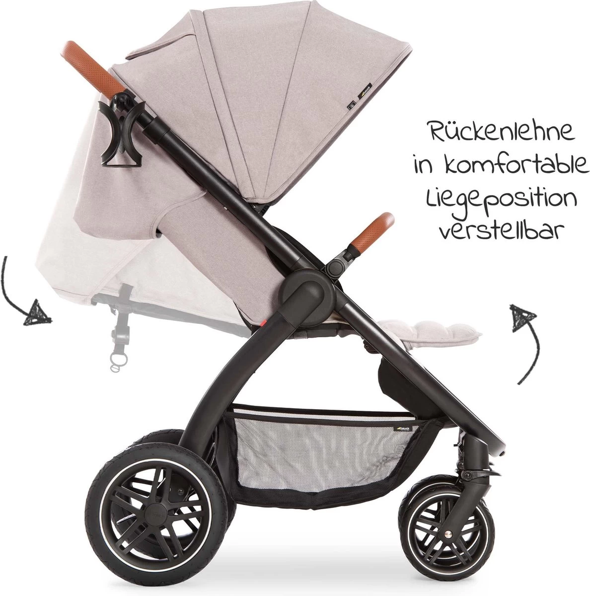 Hauck UpTown Buggy - Met één Hand Opvouwbaar - Beige 6 Hauck UpTown Buggy - Met één Hand Opvouwbaar - Beige - Afbeelding 6