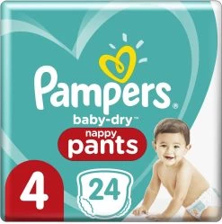 Pampers® Pampers Baby-Dry Pants Maat 4 (9kg-15kg) - 24 Luierbroekjes -Babyproducten Winkel 1189x1200