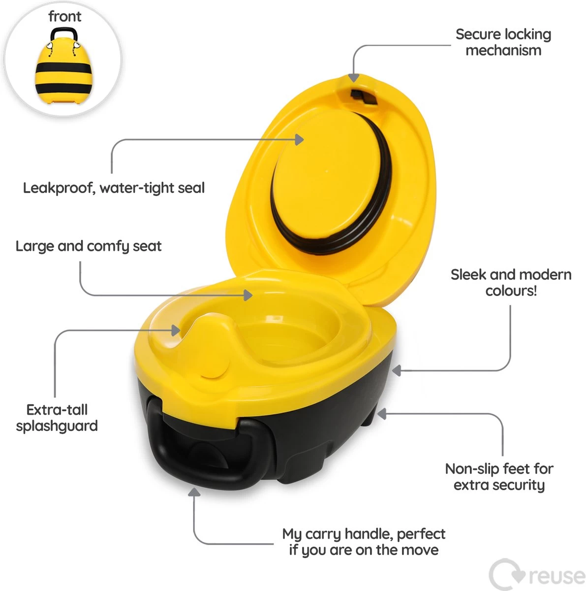 Jippie's My Carry Plaspotje - Bijtje 3 Jippie's My Carry Plaspotje - Bijtje - Afbeelding 3