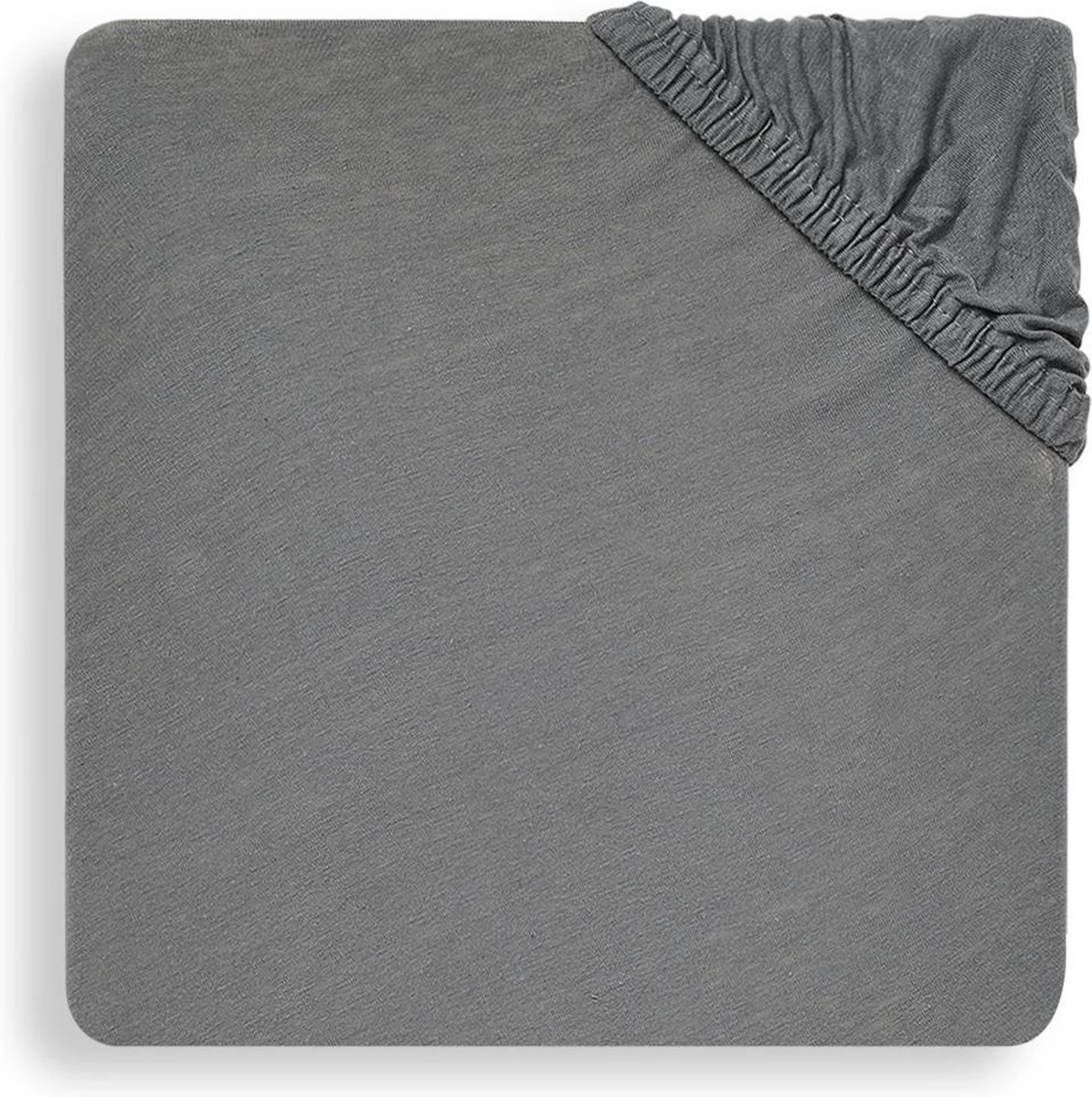 Jollein Baby Hoeslaken Ledikant Jersey 60x120cm - Storm Grey 2 Jollein Baby Hoeslaken Ledikant Jersey 60x120cm - Storm Grey - Afbeelding 2