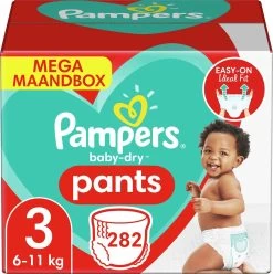 Babyproducten Winkel 24 Pampers® Pampers Baby Dry Pants Luierbroekjes - Maat 3 - Mega Maandbox - 282 Luierbroekjes