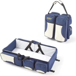 Merkloos Decopatent® Baby Bed - Luiertas - Reisbedje Voor Baby’s En Kleuters - Opvouwbare Reiswieg - Reisbed Met Matras - Reistas - Blauw -Babyproducten Winkel 1198x1200 27