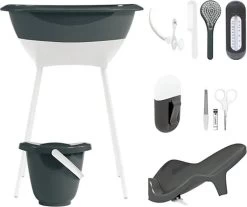 LUMA Babycare Bad- En Verzorgingsset - Dark Grey