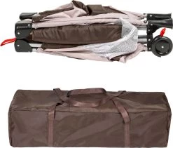 Tectake - Reisbedje Babybed Campingbed Dodo - 132x75x104cm Incl. Aankleedkussen En Draagtas - Bruin - 402203 -Babyproducten Winkel 1200x1023 2