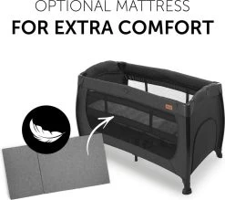 Hauck Play N Relax Center Campingbedje - Zwart -Babyproducten Winkel 1200x1064