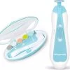 WVspecials® Elektrische Baby NagelKnipper Blauw & Handige Opberg Doos Elektrische Baby Nagelschaartje- Baby Nagelknipper - Baby Nageltrimmer - Baby Nagelset - Baby Nagelvijl - Voor Baby - Ultra Stil (slapend Knippen) - Black Friday - Sinterklaas
