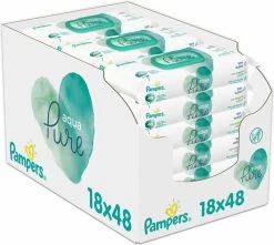 Pampers® Pampers Aqua Pure Billendoekjes - 864 Doekjes -Babyproducten Winkel 1200x1075