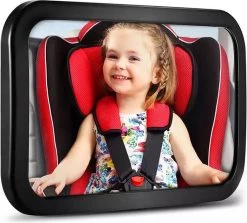 Autospiegel Baby - Achteruitkijkspiegel - Baby Autospiegel - Babyspiegel Auto - Baby Veiligheid - Kinderspiegel - Baby Auto - Zwart