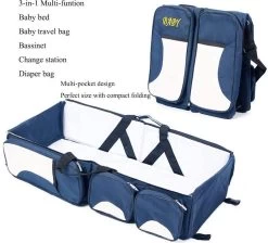 Merkloos Decopatent® Baby Bed - Luiertas - Reisbedje Voor Baby’s En Kleuters - Opvouwbare Reiswieg - Reisbed Met Matras - Reistas - Blauw -Babyproducten Winkel 1200x1086 9