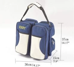 Merkloos Decopatent® Baby Bed - Luiertas - Reisbedje Voor Baby’s En Kleuters - Opvouwbare Reiswieg - Reisbed Met Matras - Reistas - Blauw -Babyproducten Winkel 1200x1087 3