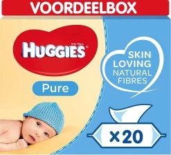 Huggies - Pure - Billendoekjes - 1120 Babydoekjes - 20 X 56