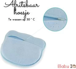 Baby IQ Orthopedisch Baby Hoofdkussen – Traagschuim – Tegen Plat Achterhoofd – Baby Kussen Plat Hoofd - Kraamcadeau – Blauw – Incl Gratis Bandana Slabber -Babyproducten Winkel 1200x1102 2