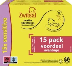 Zwitsal Sensitive Billendoekjes Alcoholvrij - 855 Doekjes - Voordeelverpakking -Babyproducten Winkel 1200x1104 1