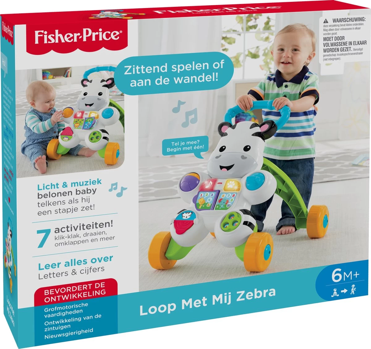 Fisher Price Fisher-Price Loop Met Mij Zebra - Looptrainer 15 Fisher Price Fisher-Price Loop Met Mij Zebra - Looptrainer - Afbeelding 15