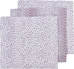 Meyco Cheetah/Snake Hydrofiele Doeken 3-pack - Lilac - 70x70cm