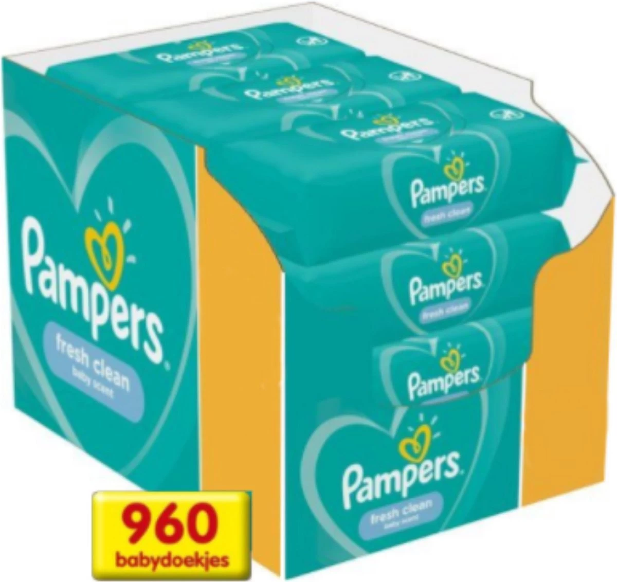 Pampers® 1 Doos Pampers Fresh Clean Babydoekjes XXL - 12 X 80 Stuks 2 Pampers® 1 Doos Pampers Fresh Clean Babydoekjes XXL - 12 X 80 Stuks - Afbeelding 2