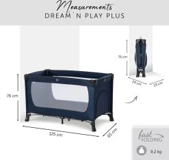 Hauck Dream N Play Plus Campingbedje - Navy 23 Hauck Dream N Play Plus Campingbedje - Navy -Babyproducten Winkel 1200x1139 3