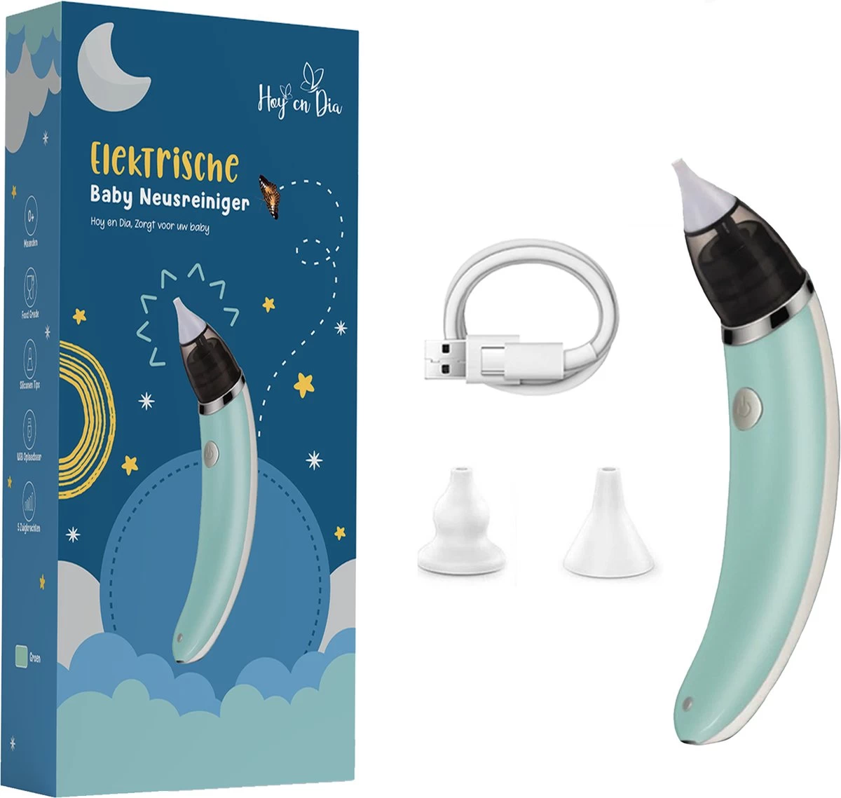 Hoy En Dia® Neusreiniger Baby Snoetenpoetsers - Neuspeer Met USB - Elektrische Neuszuiger - Toetenvegers 8 Hoy En Dia® Neusreiniger Baby Snoetenpoetsers - Neuspeer Met USB - Elektrische Neuszuiger - Toetenvegers - Afbeelding 8