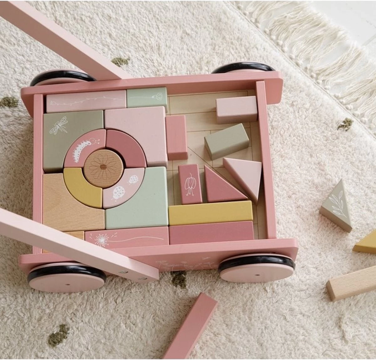 Little Dutch - Blokkenkar Wild Flowers 9 Little Dutch - Blokkenkar Wild Flowers - Afbeelding 9