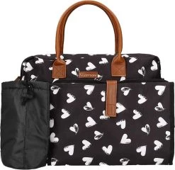 Kidzroom Black And White Luiertas - Zwart - Ophanglussen Kinderwagen - Verschoonmatje - Verstelbare Schouderband -Babyproducten Winkel 1200x1164 1