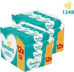 Pampers® Pampers Baby Wipes Sensitive - Maandbox 24 X 52 Babydoekjes - 1248 Stuks